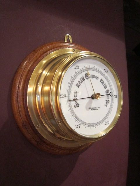 Superb Victorian London Bulkhead Marine Barometer