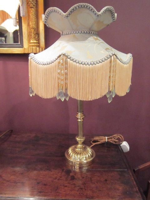 Top Quality Edwardian Reeded Column Table Lamp