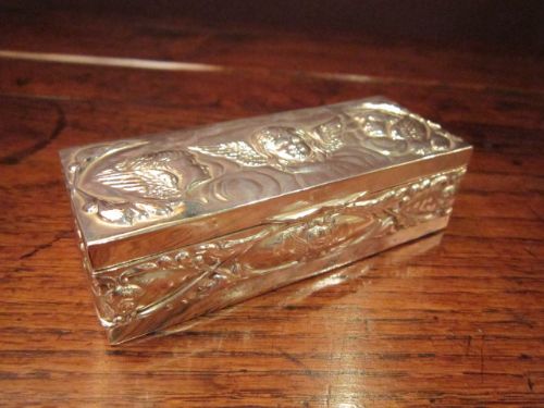Top Quality Edwardian Silver Cherub Table Box