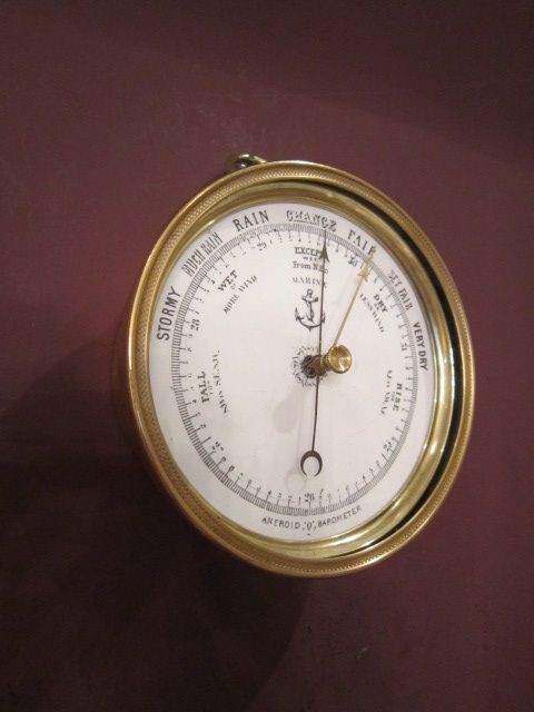 High Quality Victorian Bronze Marine Barometer
