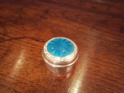 Top Quality George V Silver Enamel Trinket Box