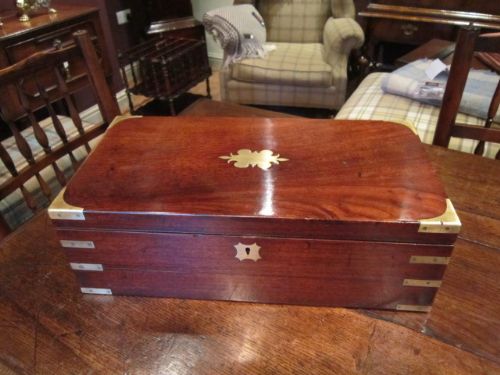 Superb Early Victorian Figured Writing Slope