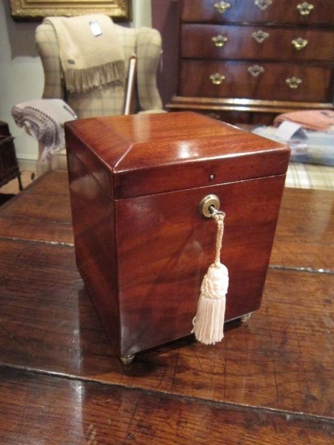 Small Regency Period Mahogany Tea Caddy