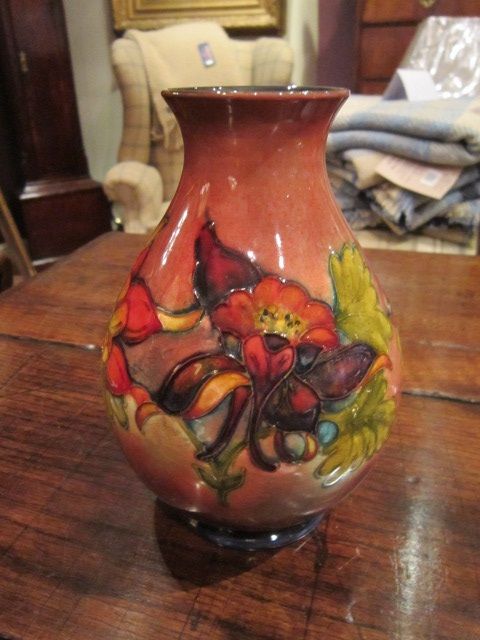 Moorcroft Flambe Glazed Columbine Vase