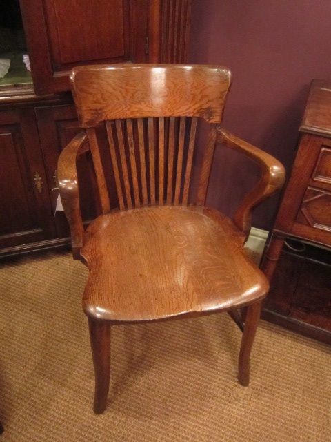 High Quality Victorian Polished Oak Desk Chair