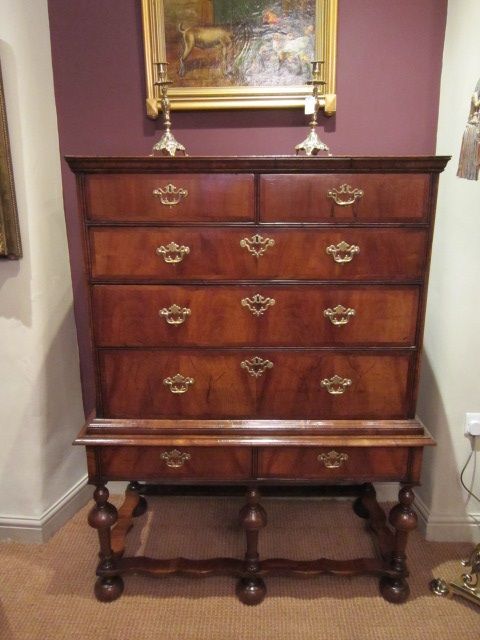 Superb George I Period Walnut Chest on Stand