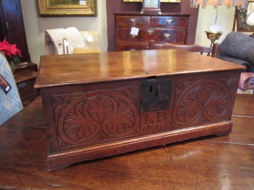 Very Original Early Period Oak Bible Box