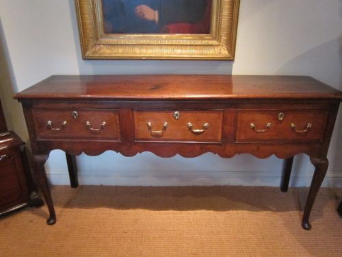 Superb Mid Georgian Oak & Mahogany Low Dresser
