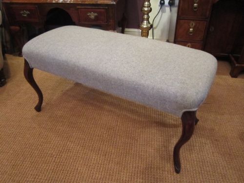 Elegant Mid Victorian Cabriole Leg Stool