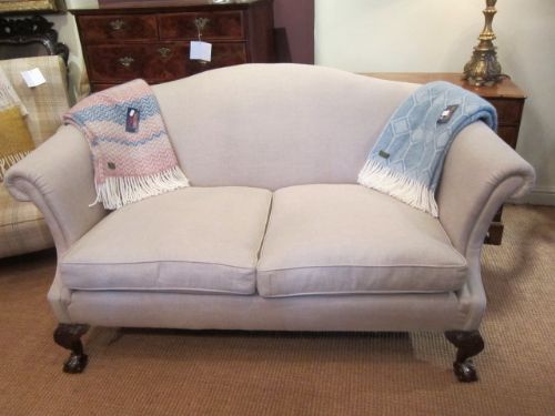 Top Quality Victorian Hump Back Upholstered Settee