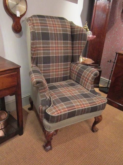 Superior Victorian High Back Wing Armchair