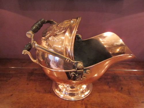 High Quality Victorian Copper Coal Scuttle