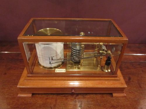 Rare Victorian Walnut Adie Barograph/thermograph