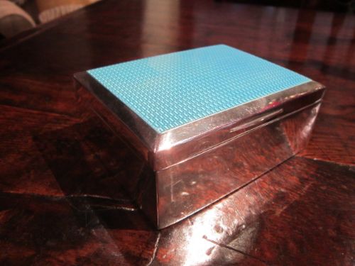 Superb George V Silver & Guilloche Table Box