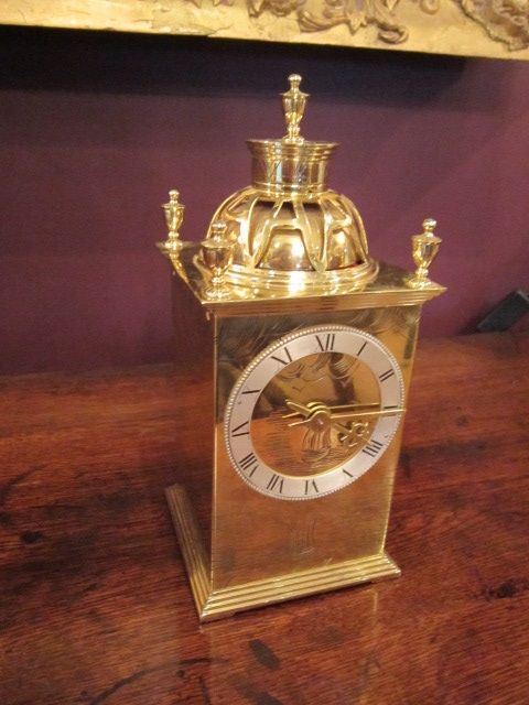 Unusual Victorian Brass 8 Day Lighthouse Clock