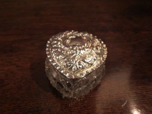 Decorative Edwardian Heart Shaped Silver Box