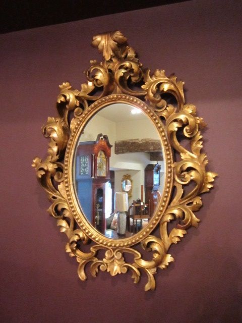 Mid Victorian Timber Gilt Rococo Wall Mirror