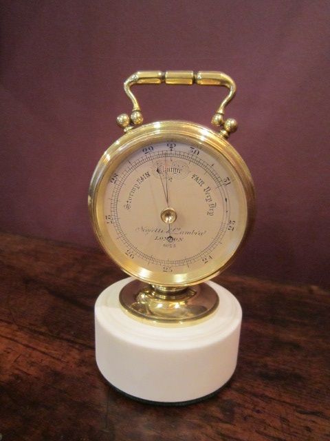 Rare Victorian Negretti & Zambra Desk Top Barometer
