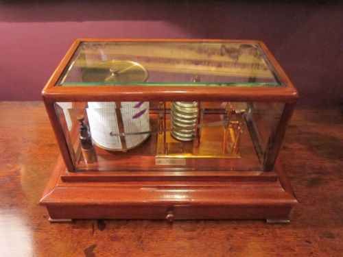 Superb Victorian Walnut London Barograph