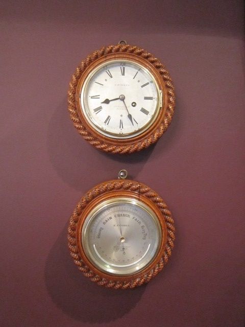 Rare Victorian Matching Clock & Barometer