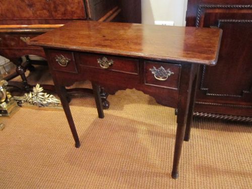 Very Shallow George II Period Oak Lowboy