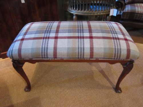 Superb Queen Anne Style Walnut Double Stool