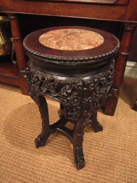 19th Century Oriental Hardwood Jardiniere Stand