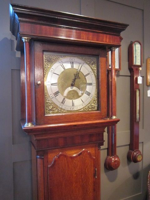 fig 1. SUPERB SMALL GEORGE III BARBER OF WINSTER LONGCASE CLOCK