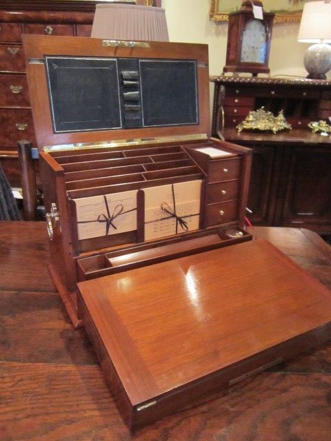 Superb Victorian Figured Walnut Stationery Box