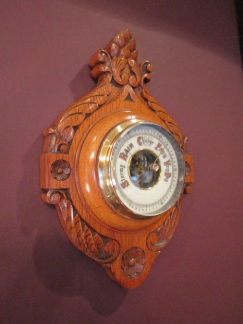 Top Quality Victorian Polished Oak Barometer