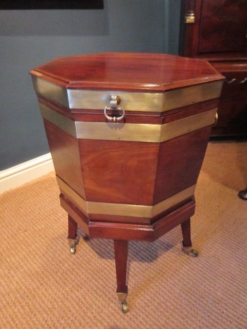 George III Mahogany & Brass Bound Cellerette