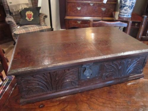 Early Georgian Period Oak Bible Box