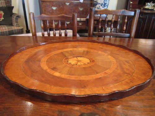 Impressive George III Sheraton Inlaid Butler's Tray