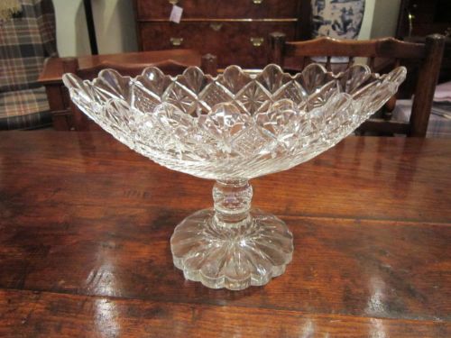 Impressive Regency Lead Crystal Cut Glass Centrepiece