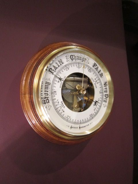 Large Victorian Skeletonised Aneroid Barometer
