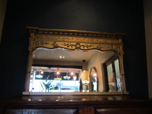 Fine Regency Period Plaster Gilt Overmantle Mirror