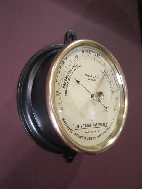 Rare Victorian Cast Iron 'Universal' Marine Barometer