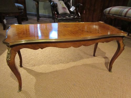 Superb 1920'S Walnut & Kingwood Inlaid Coffee Table