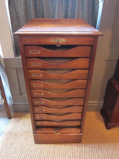 Top Quality Edwardian Polished Oak Filing Cabinet