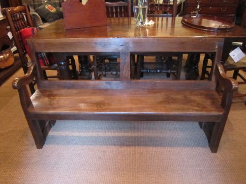 Early 19th Century Solid Oak Church Pew