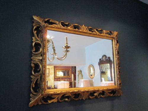 Mid 19th Century Timber Gilt Wall Mirror