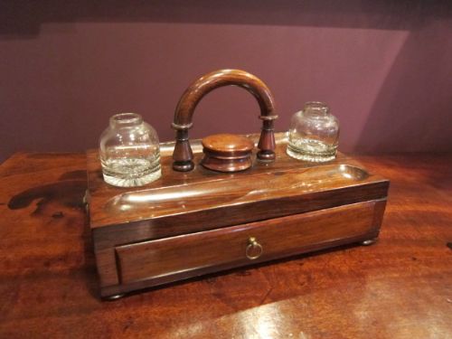 Regency Period Rosewood Pen & Inkstand