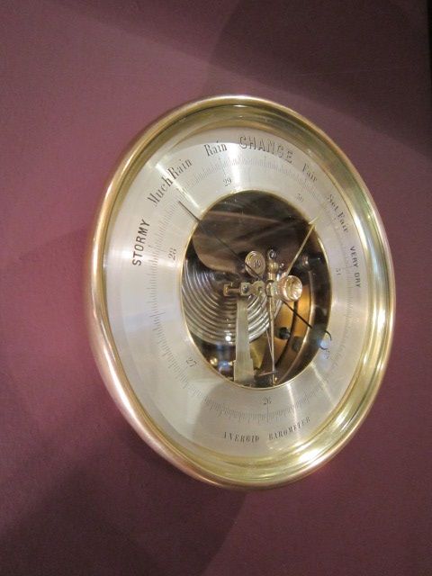 19th Century Bronze Skeletonised Marine Barometer