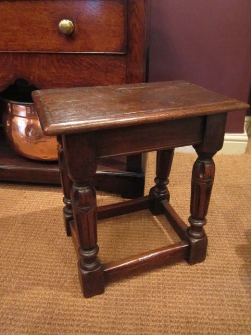 Original George III Period Oak Joint Stool
