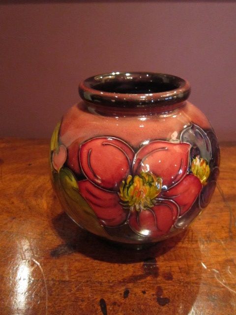Moorcroft Flambe Clematis Pattern Vase