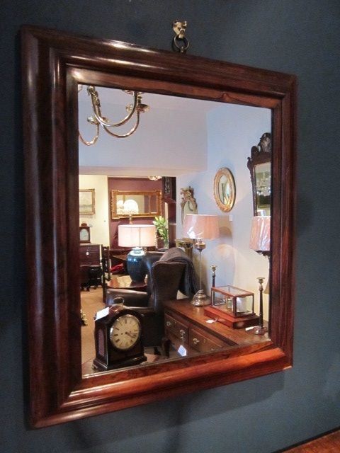 Fine Regency Rosewood Cushion Framed Mirror