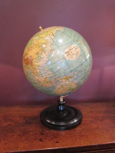Large Phillip's 14" Plaster Terrrestrial Globe