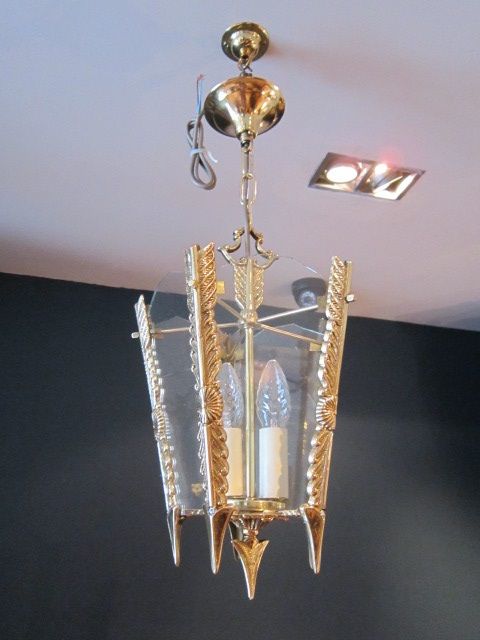 Top Quality 1930'S Cast Brass  Hall Lantern