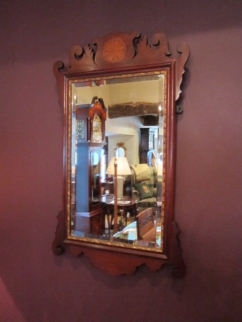High Quality George III Style Sheraton Inlaid Mirror