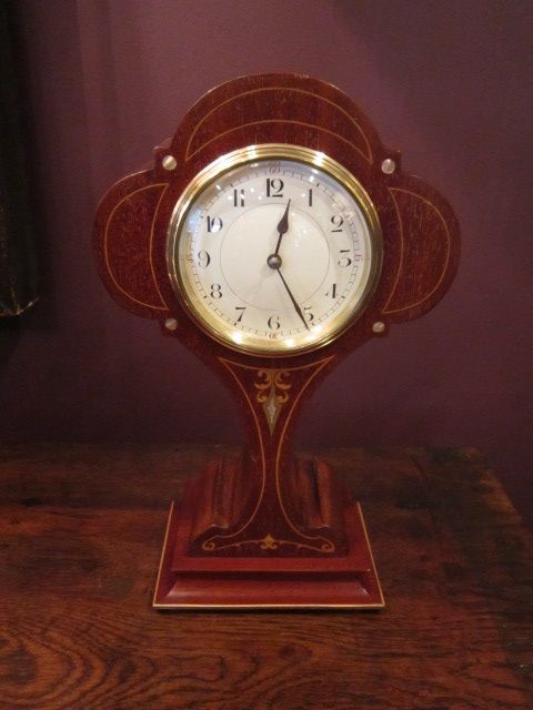 Superb Art Nouveau Mother of Pearl Inlaid Clock
